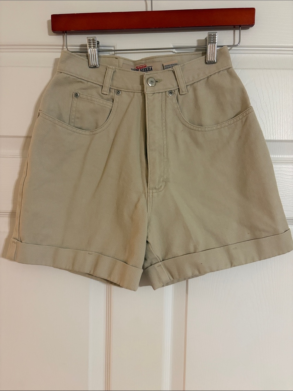 Vintage High Sierra High-Rise Khaki Denim Jorts / Mom Shorts